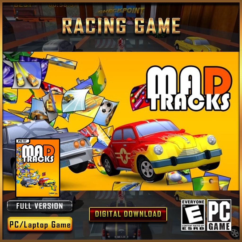 Mad TracksRacing Games [PC GAME][ DIGITAL DOWNLOAD]Kids-Adult GamesCheap & Fast Service