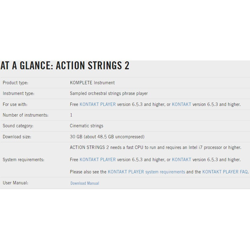 Action Strings 2  Native Instruments (Win/Mac) *Kontakt Library*