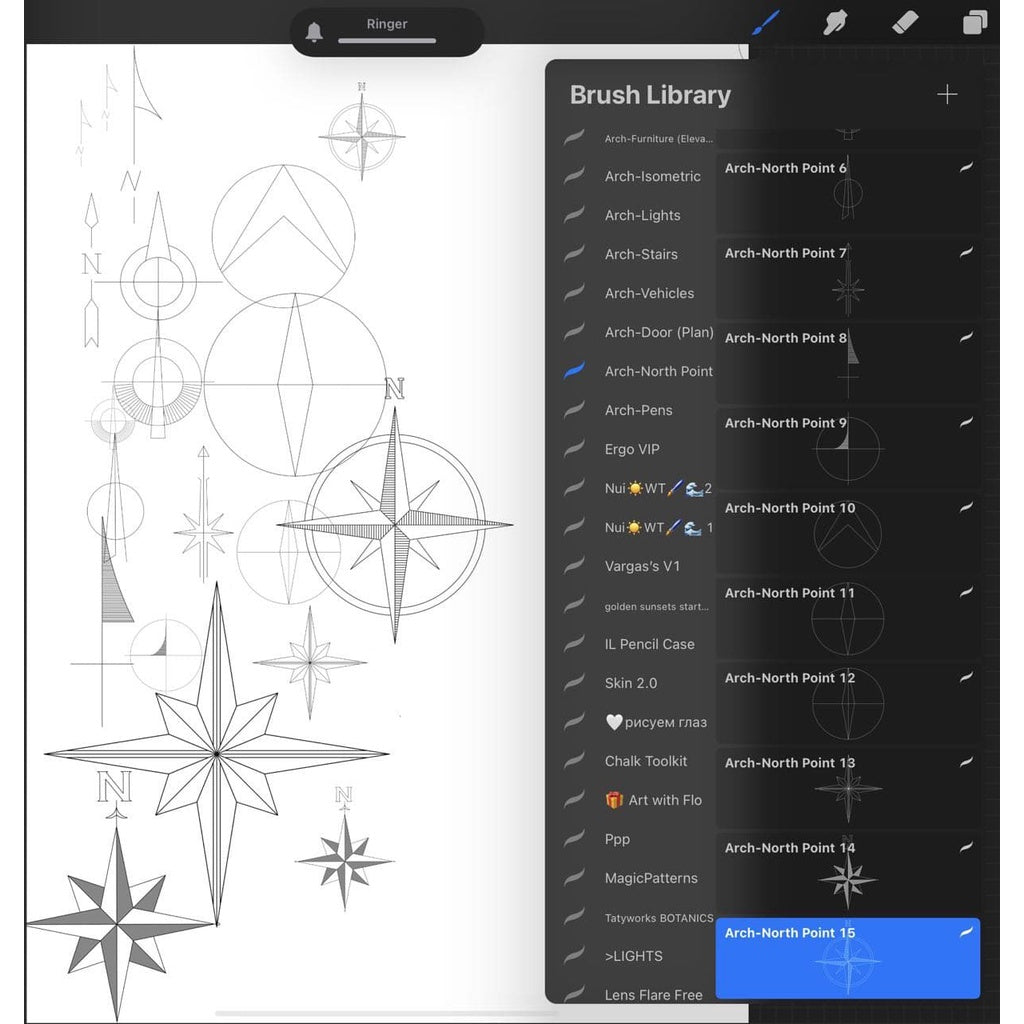 Procreate@@@ Procreate Architecture Brush/Hatch/Block Pack - Procreate Brushes