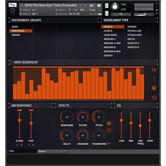 Epic Taiko Ensemble  8Dio (Win/Mac) *Kontakt Library*