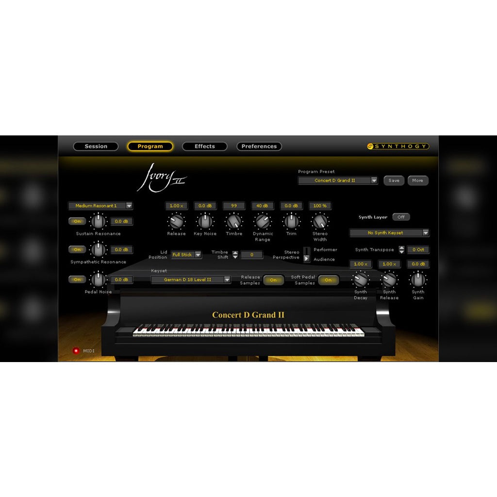Ivory Grand Pianos II  Synthogy (Win/Mac) *Kontakt Library*