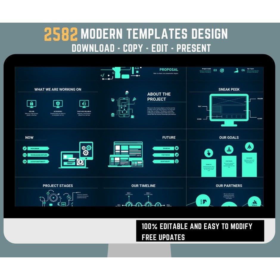 Premium Powerpoint Slides with 2582 Modern Templates and Free 52,300 Animated Powerpoint Templates