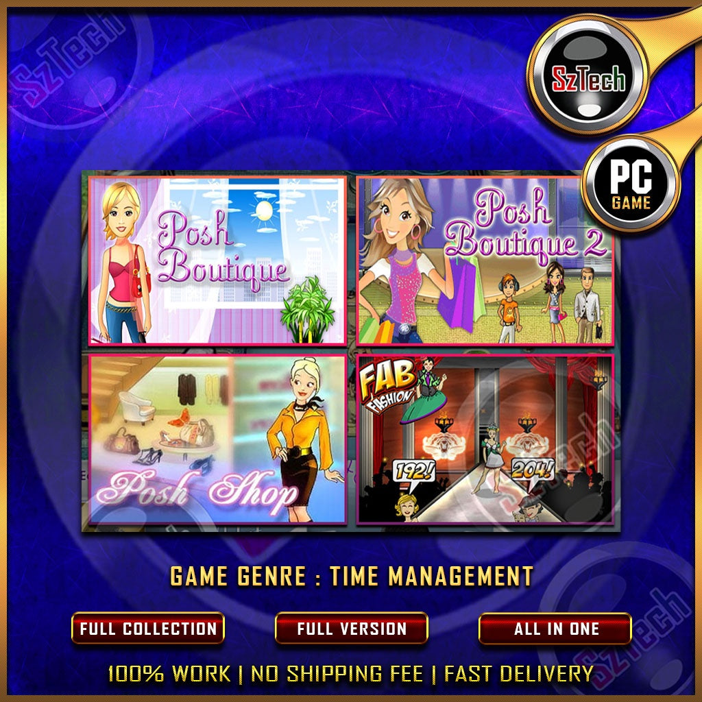 Posh Boutique | Posh Shop | Fab Fashion [PC GAME]  [ DIGITAL DOWNLOAD] Classic GamesTime ManagementNostalgia Game