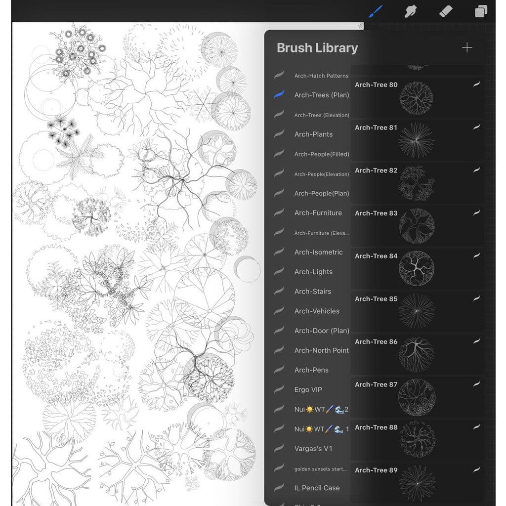 Procreate@@@ Procreate Architecture Brush/Hatch/Block Pack - Procreate Brushes
