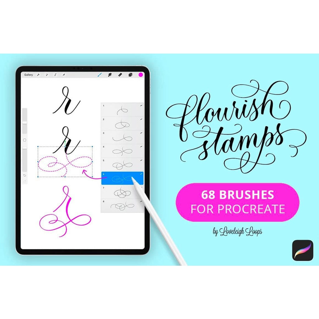 ProcreateFlourish Stamps- Procreate Brushes