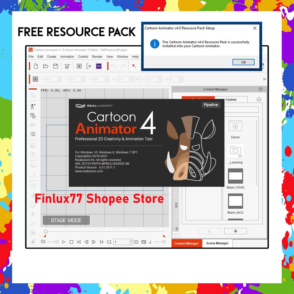 [VIDEO] Reallusion Cartoon Animator 5.0 Pipeline FREE Resource Pack For Windows (64-Bit)
