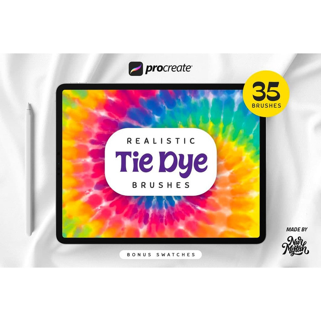 Procreate Procreate_Realistic_Tie_Dye_Brushes - Procreate Brushes