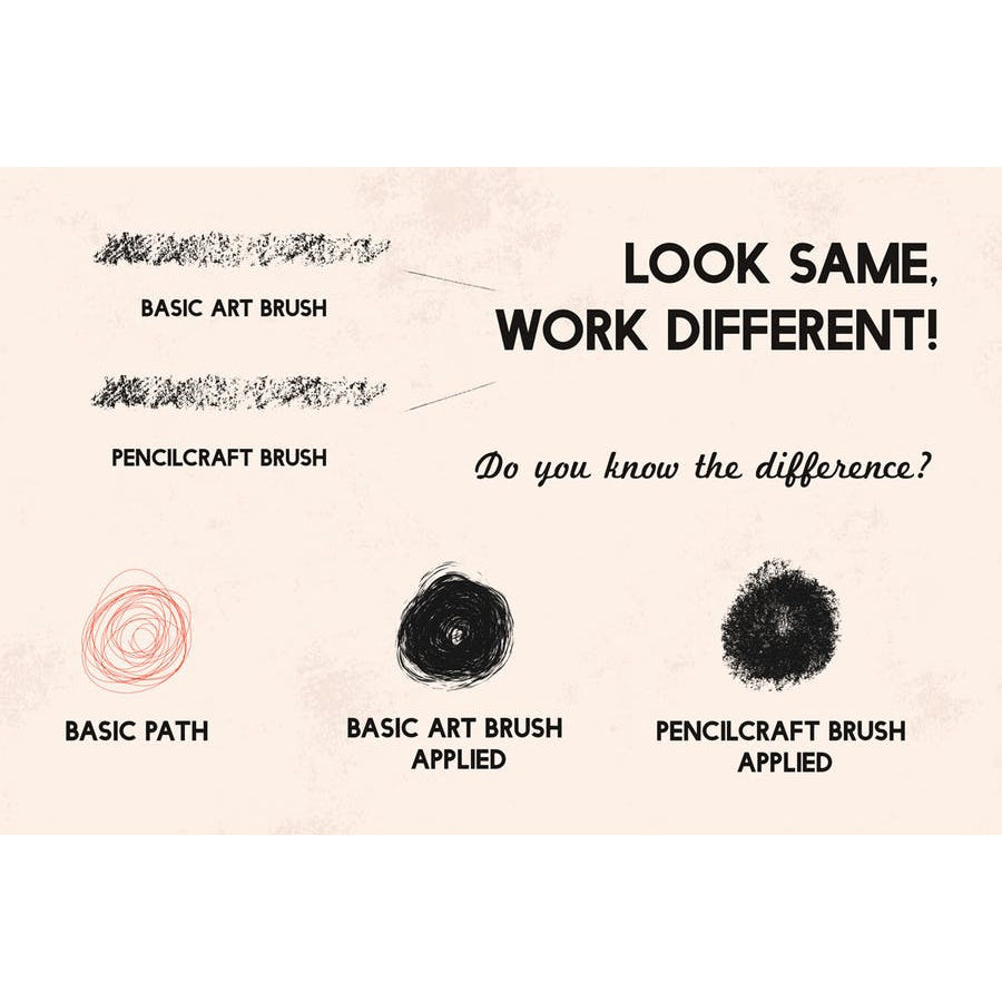 ID1073 - Pencilcraft Brushes For Adobe Illustrator