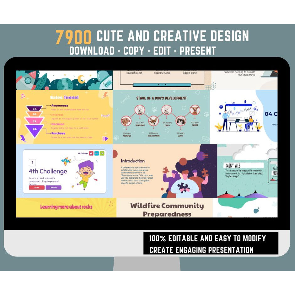 Premium Powerpoint Slides with 7900 Cute and Creative Design Templates and Free 52,300 Animated Powerpoint Templates