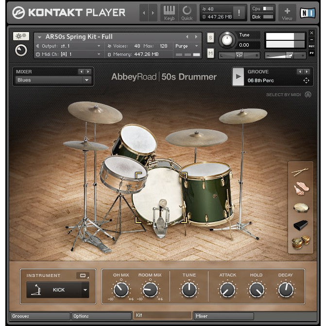 Abbey Road 50S Drummer  Native Instruments (Win/Mac) *Kontakt Library*