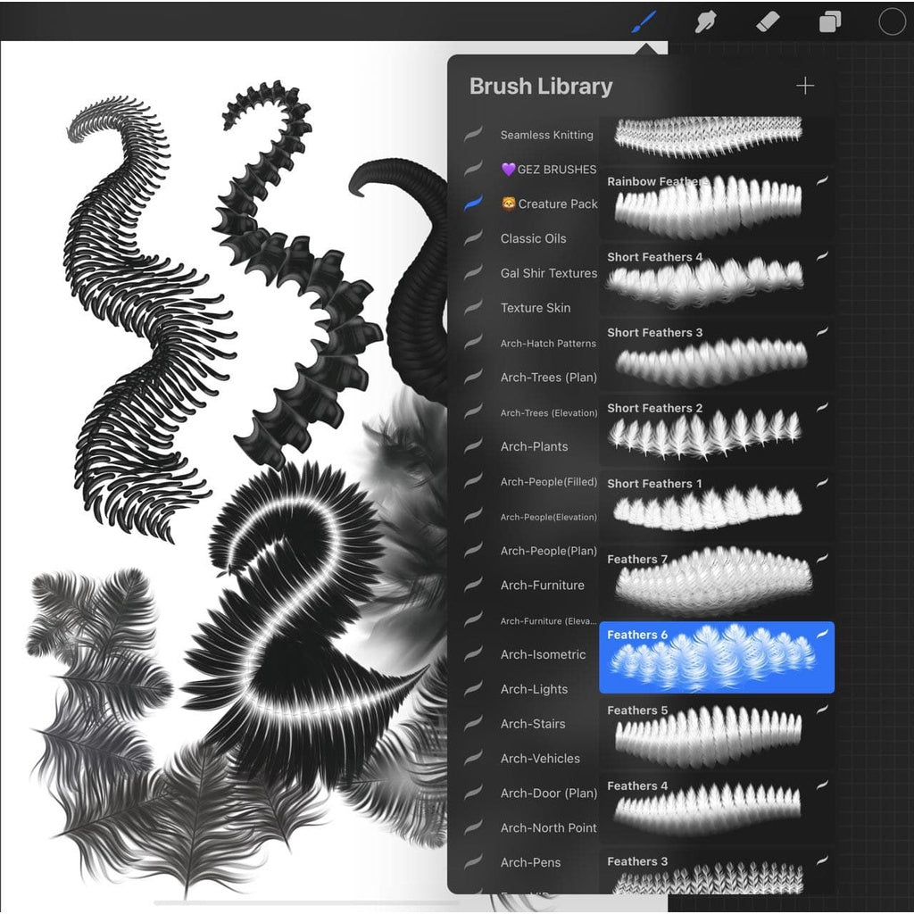 ProcreateCreature Brushes for Procreate80 - Procreate Brushes