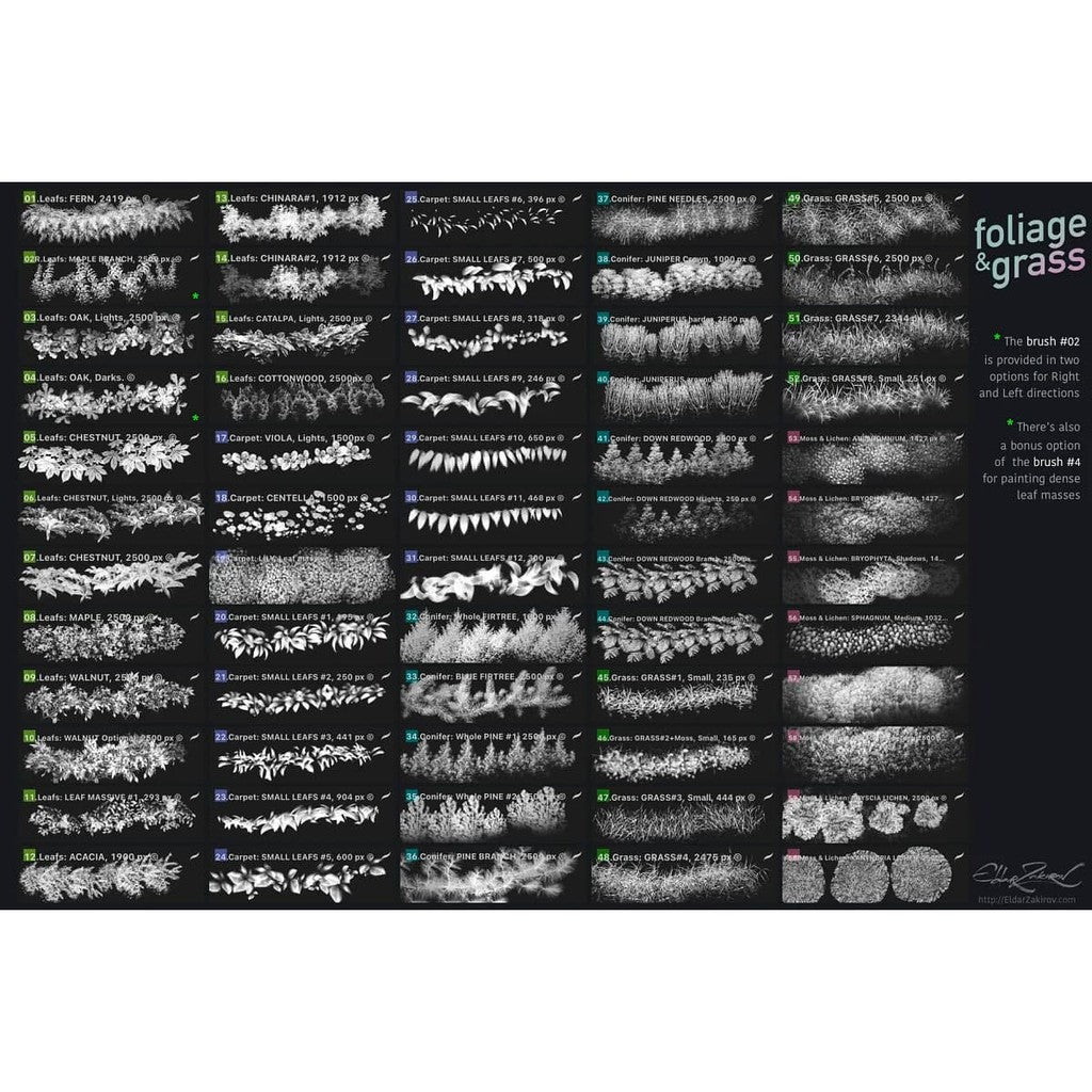 Procreate cm_5760856-60-Foliage-Grass-- Procreate Brushes