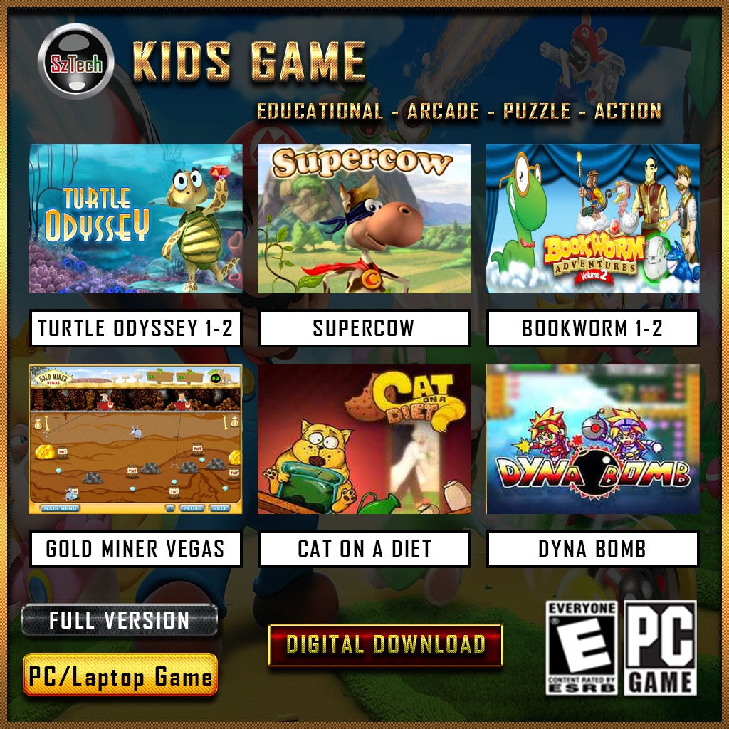 Kids Game | Game Budak-Budak [PC Game]  Educational - Puzzle - Arcade - Action