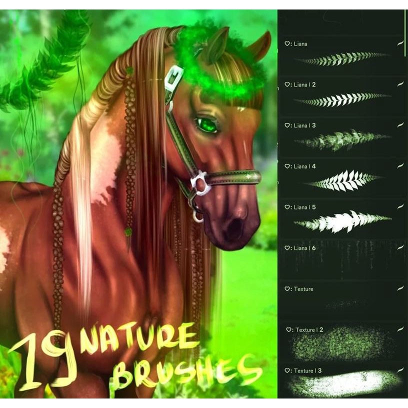 ProcreateJessy’s_Nature - Procreate Brushes