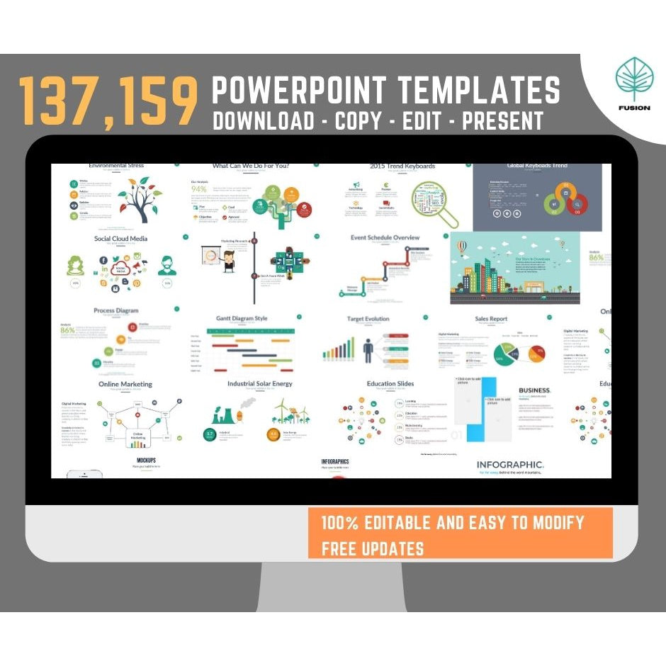 Multipurpose Powerpoint Design With 137,159 Slide Templates and Free 52,300 Animated Powerpoint Templates