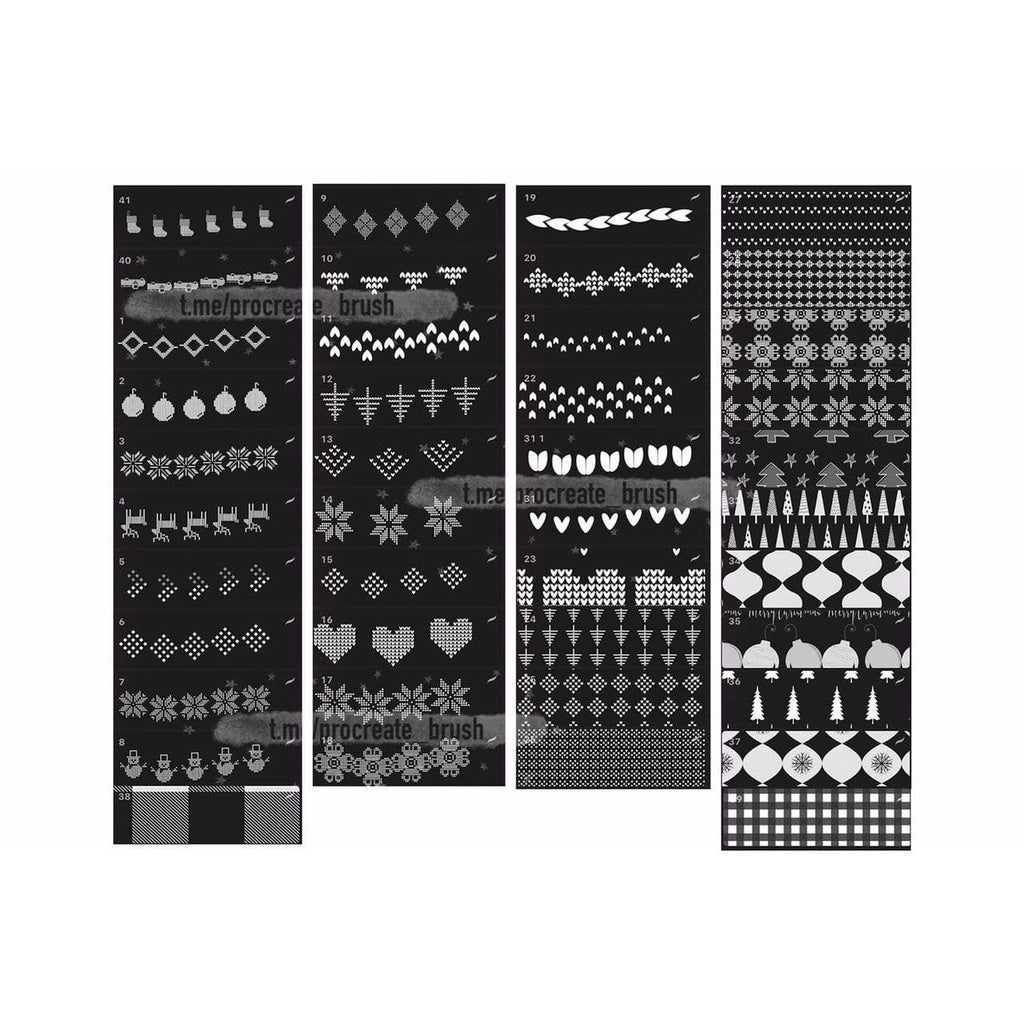 ProcreateHoliday_Knit_42- Brushes