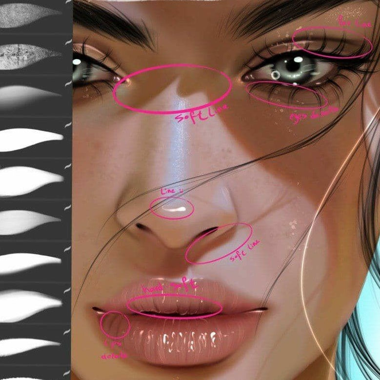 ProcreateCool_Line - Procreate Brushes