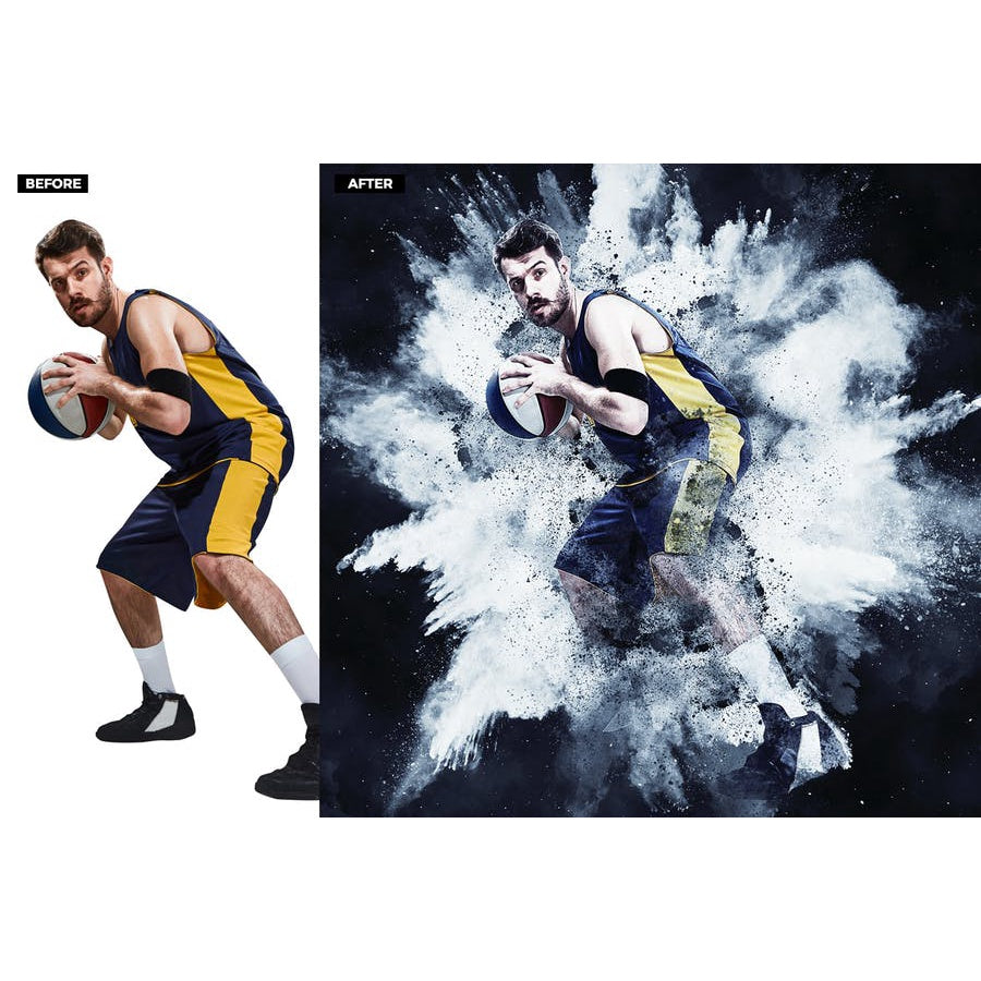 ID0974 - Powder Explosion Photoshop Action