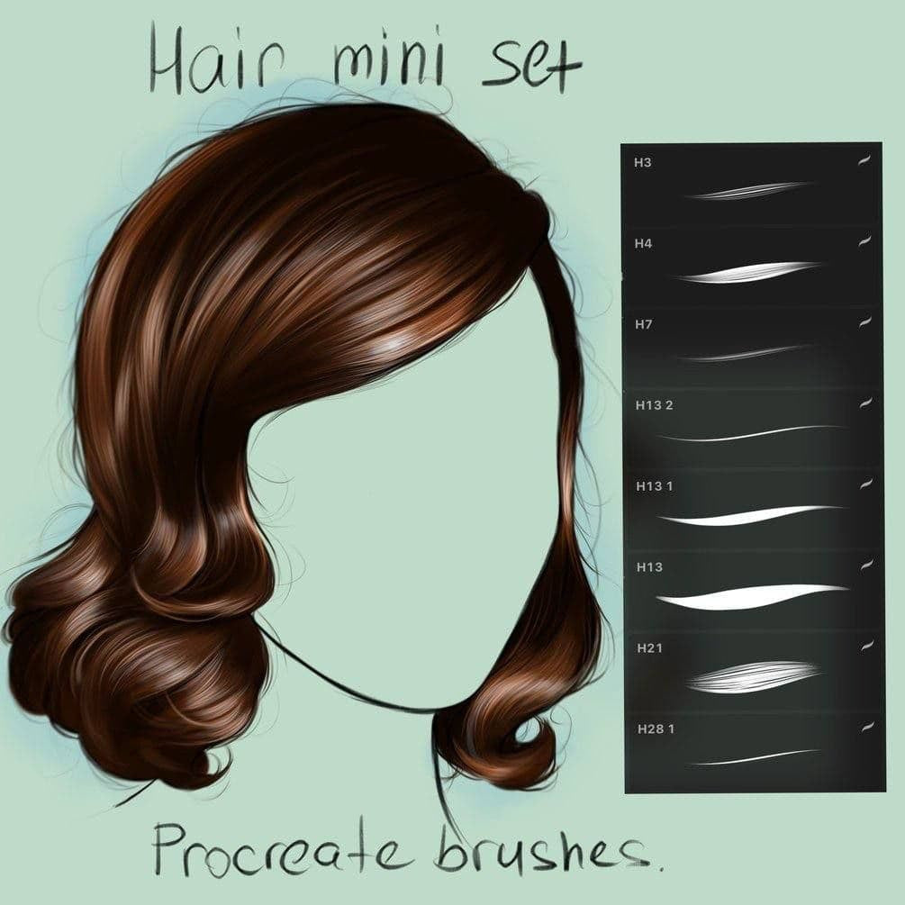 Procreate Hair_Mini_Set- Procreate Brushes