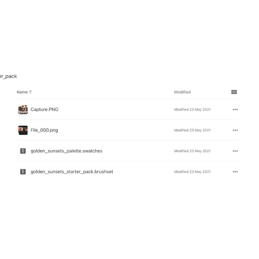 Procreate golden_sunsets_starter_pack- Procreate Brushes
