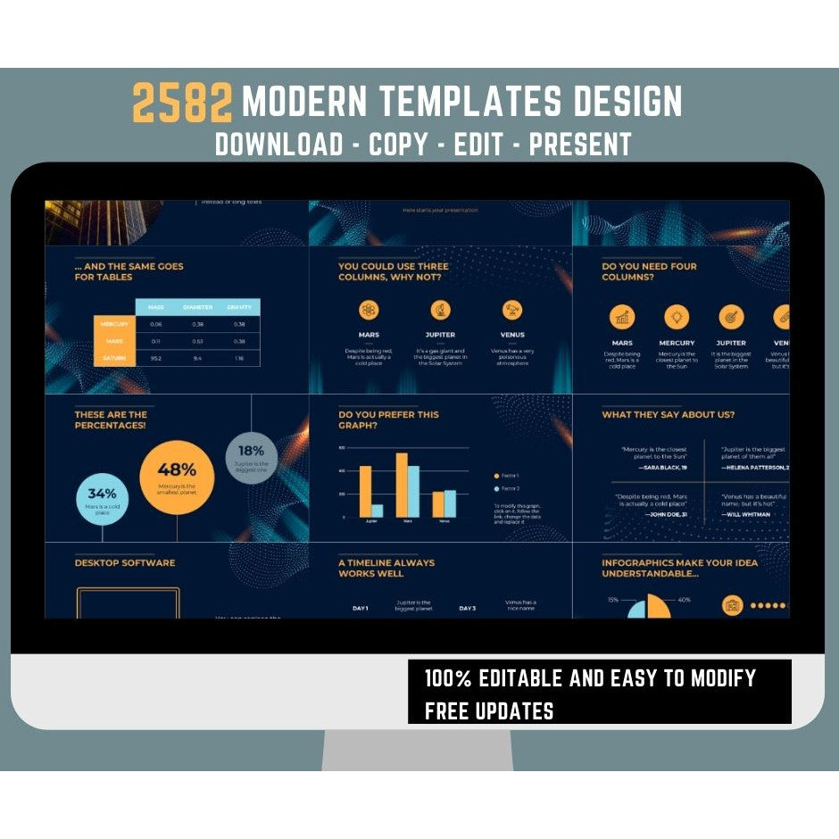 Premium Powerpoint Slides with 2582 Modern Templates and Free 52,300 Animated Powerpoint Templates