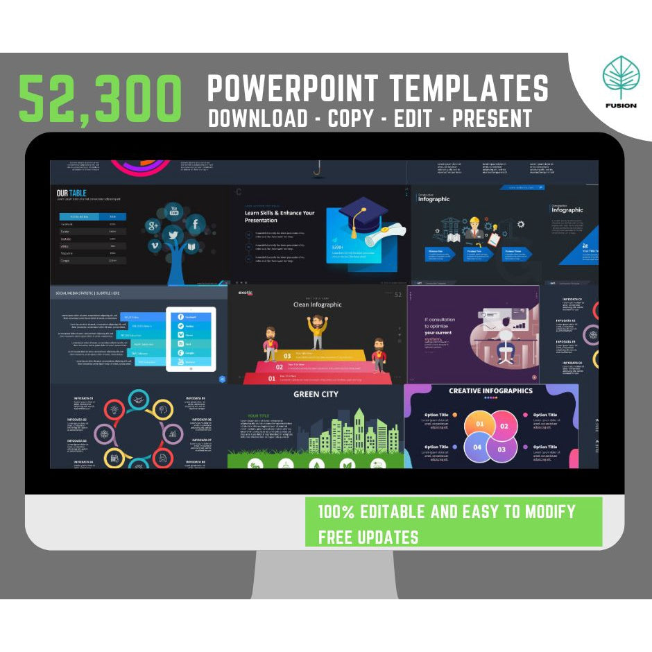 Animated Powerpoint Slides with 52300 Templates Compilation