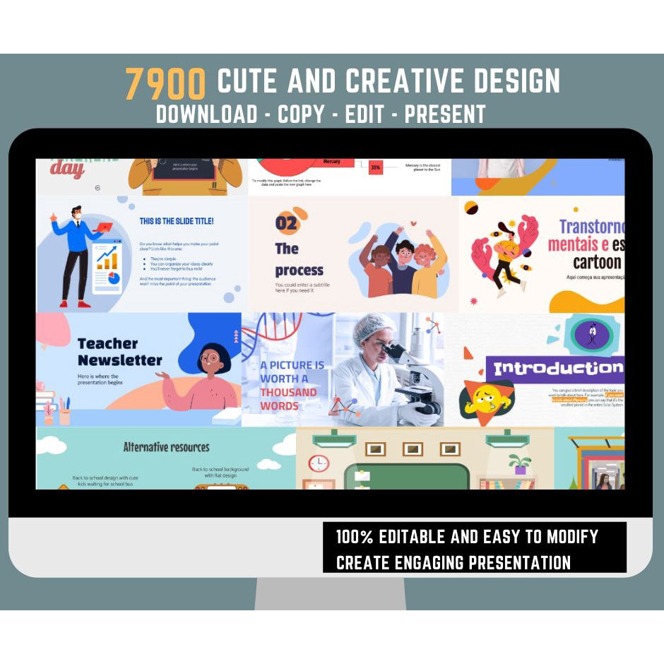 Premium Powerpoint Slides with 7900 Cute and Creative Design Templates and Free 52,300 Animated Powerpoint Templates
