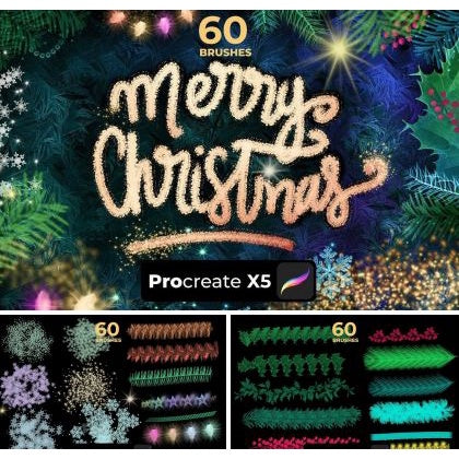 ProcreateMerry_Christmas  - Procreate Brushes