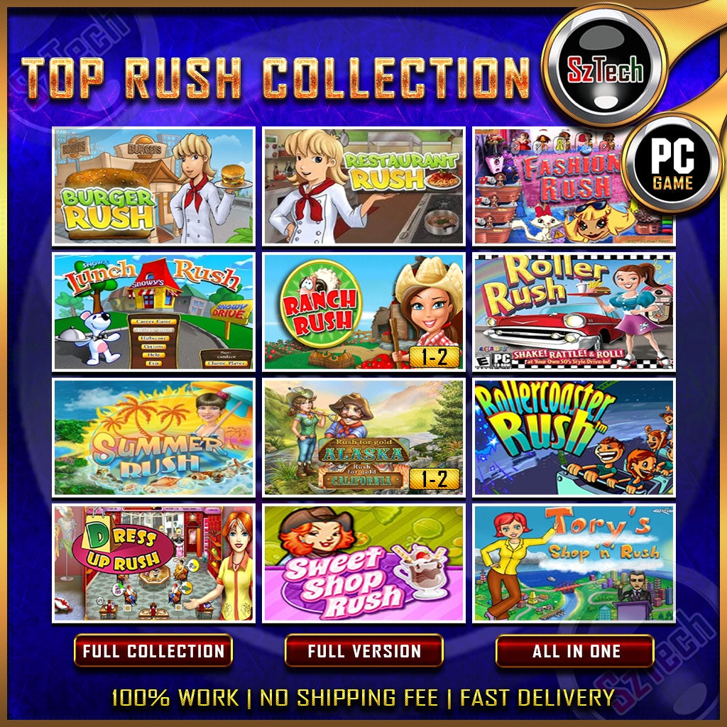 RUSH CollectionBurger RushRestaurant RushRanch RushFashion RushLunch RushSummer RushTory's Shop-n-RushDress Up