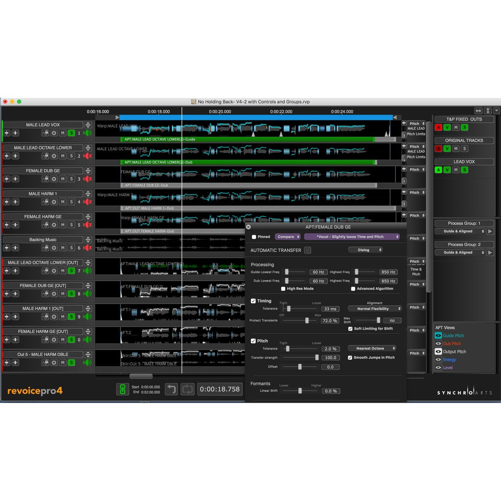 ReVoice Pro 4  Synchro Arts (Win/Mac OS) Standalone, VST3, AAX