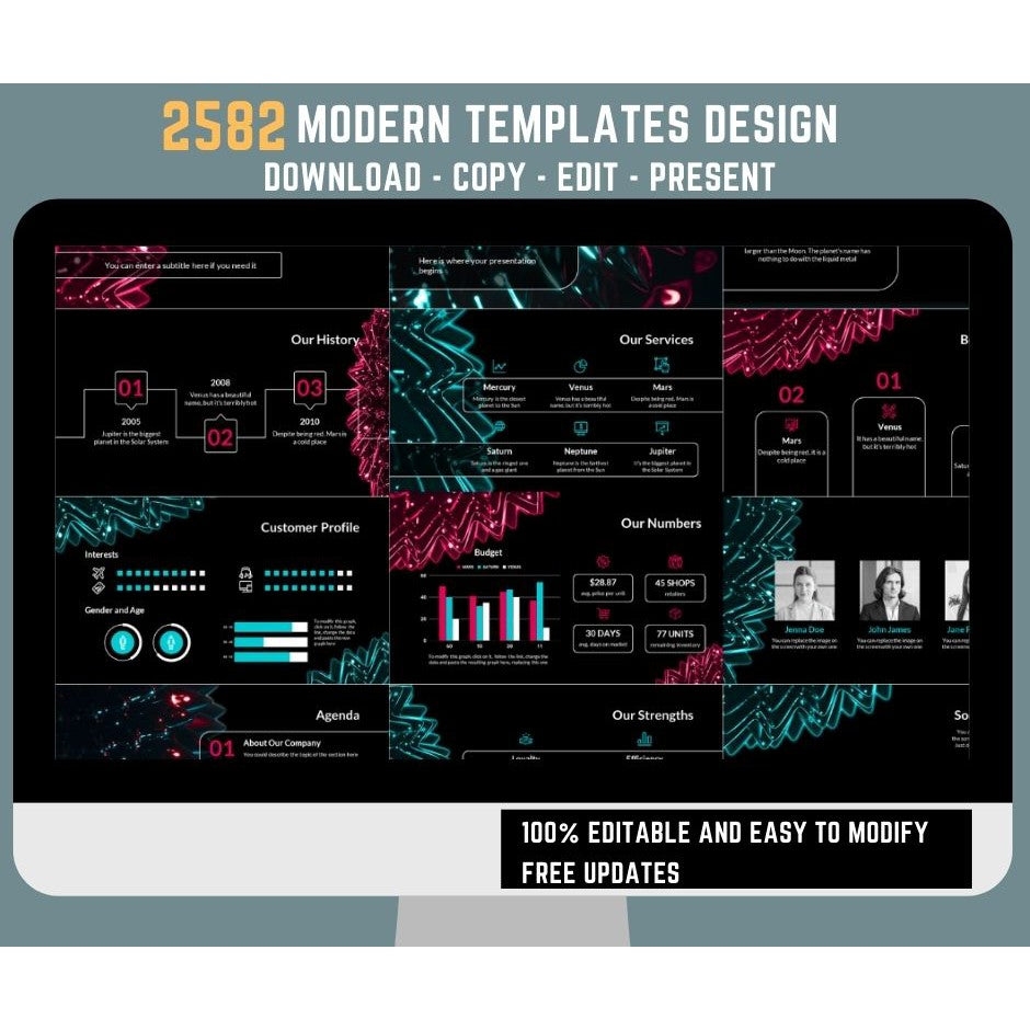 Premium Powerpoint Slides with 2582 Modern Templates and Free 52,300 Animated Powerpoint Templates