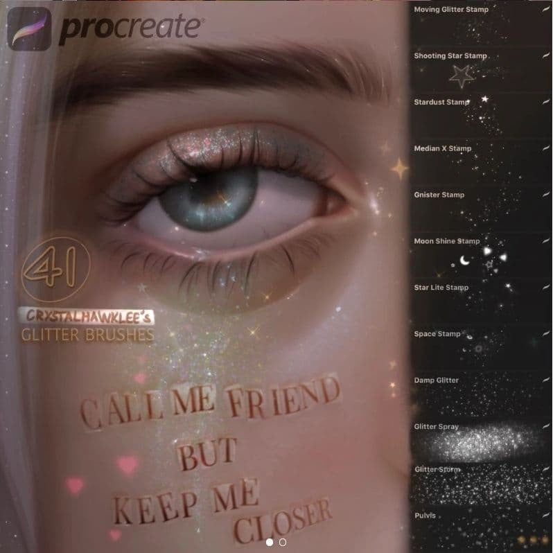 Procreate crys_glittery_brushset- Procreate Brushes