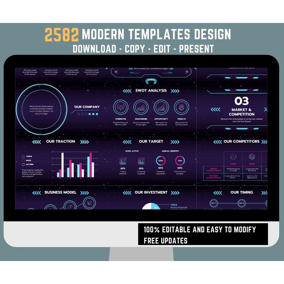 Premium Powerpoint Slides with 2582 Modern Templates and Free 52,300 Animated Powerpoint Templates