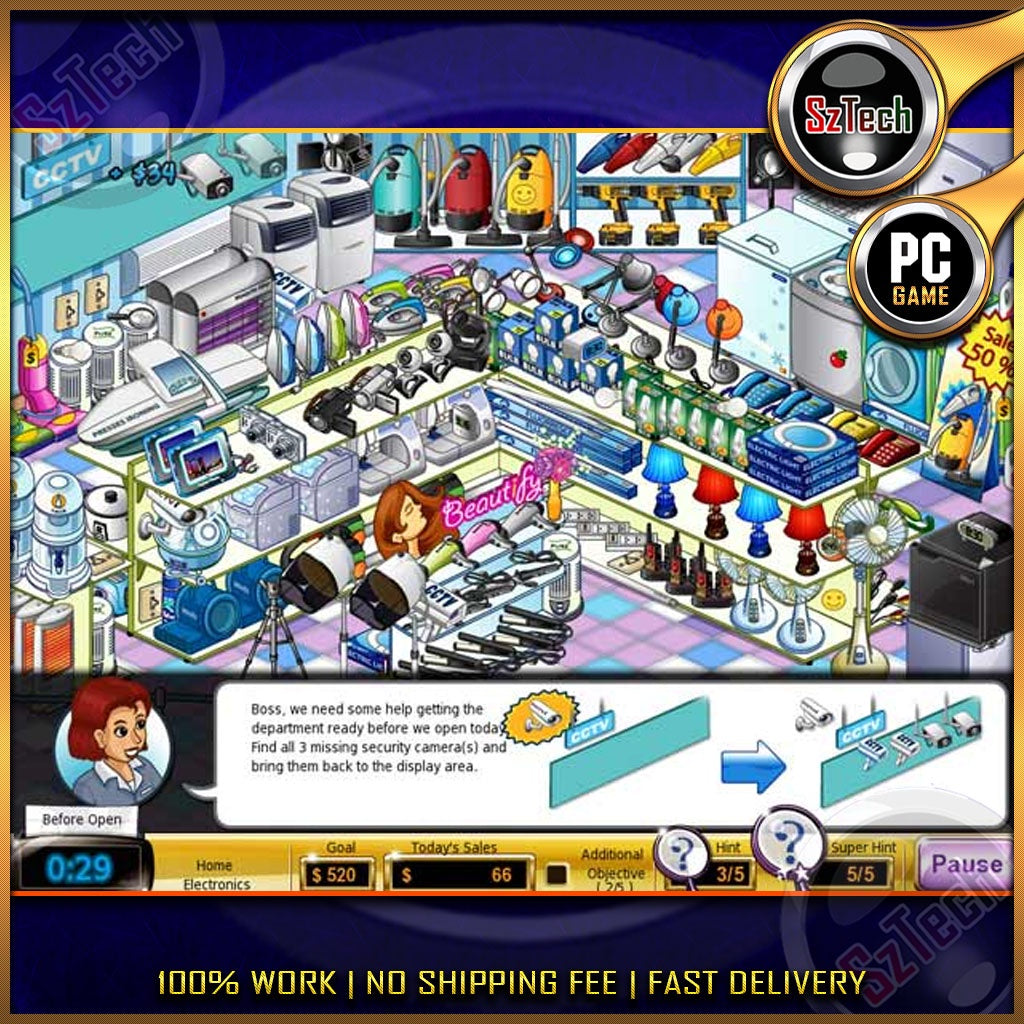 Shop-N-Spree 1-3 [PC GAME]  [ DIGITAL DOWNLOAD] Classic GamesTime ManagementNostalgia Game
