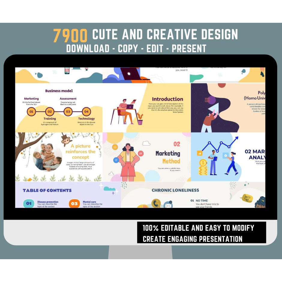 Premium Powerpoint Slides with 7900 Cute and Creative Design Templates and Free 52,300 Animated Powerpoint Templates