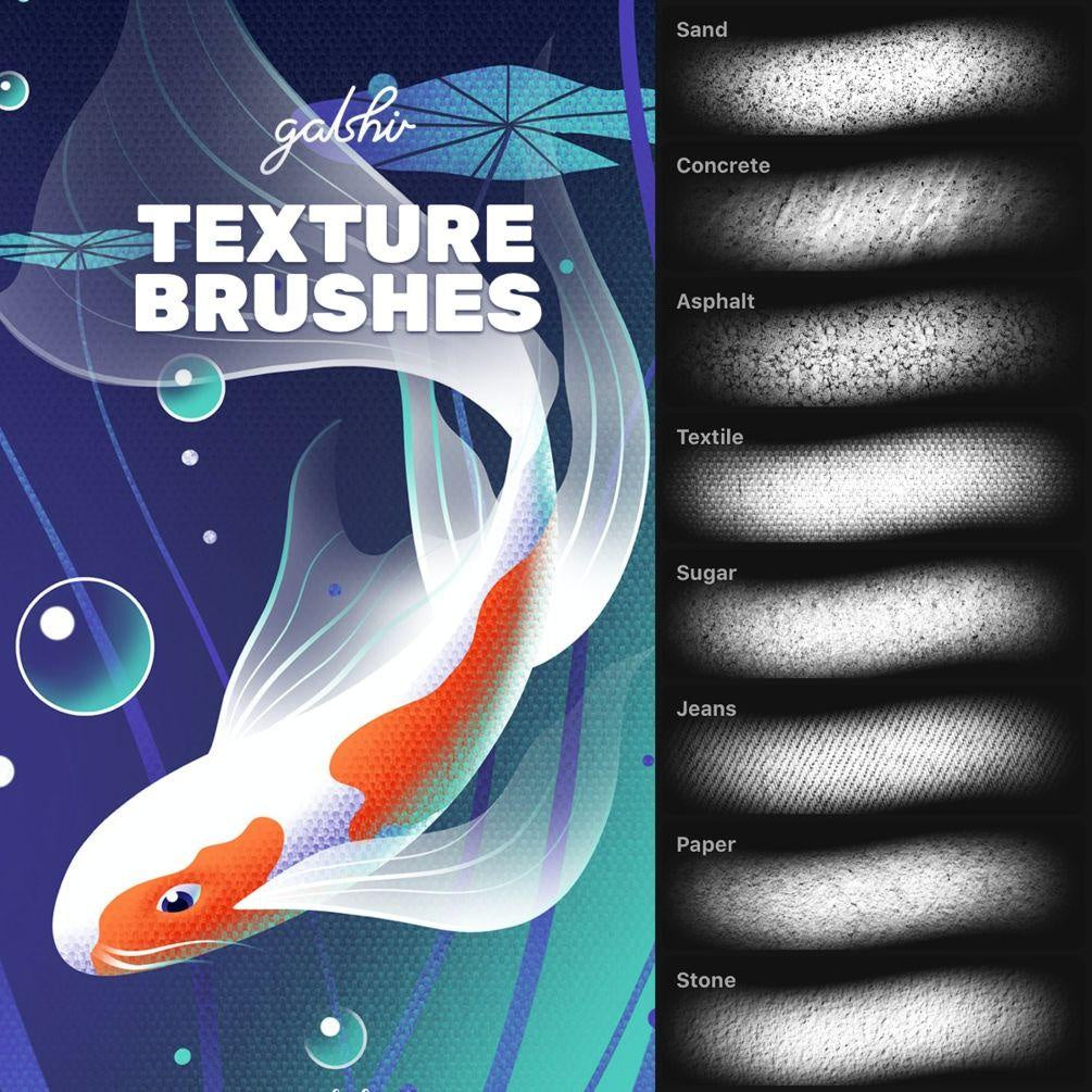 ProcreateTexture Brushes by Gal Shir for Procreate- Procreate Brushes
