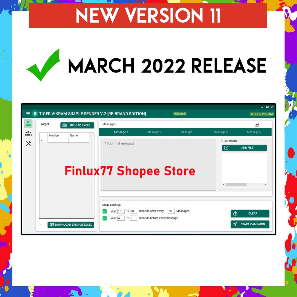 Business Sender Pro v26 / v11 Blaster (TIGER VIKRAM) | Simple Sender | 100% Genuine Product Key