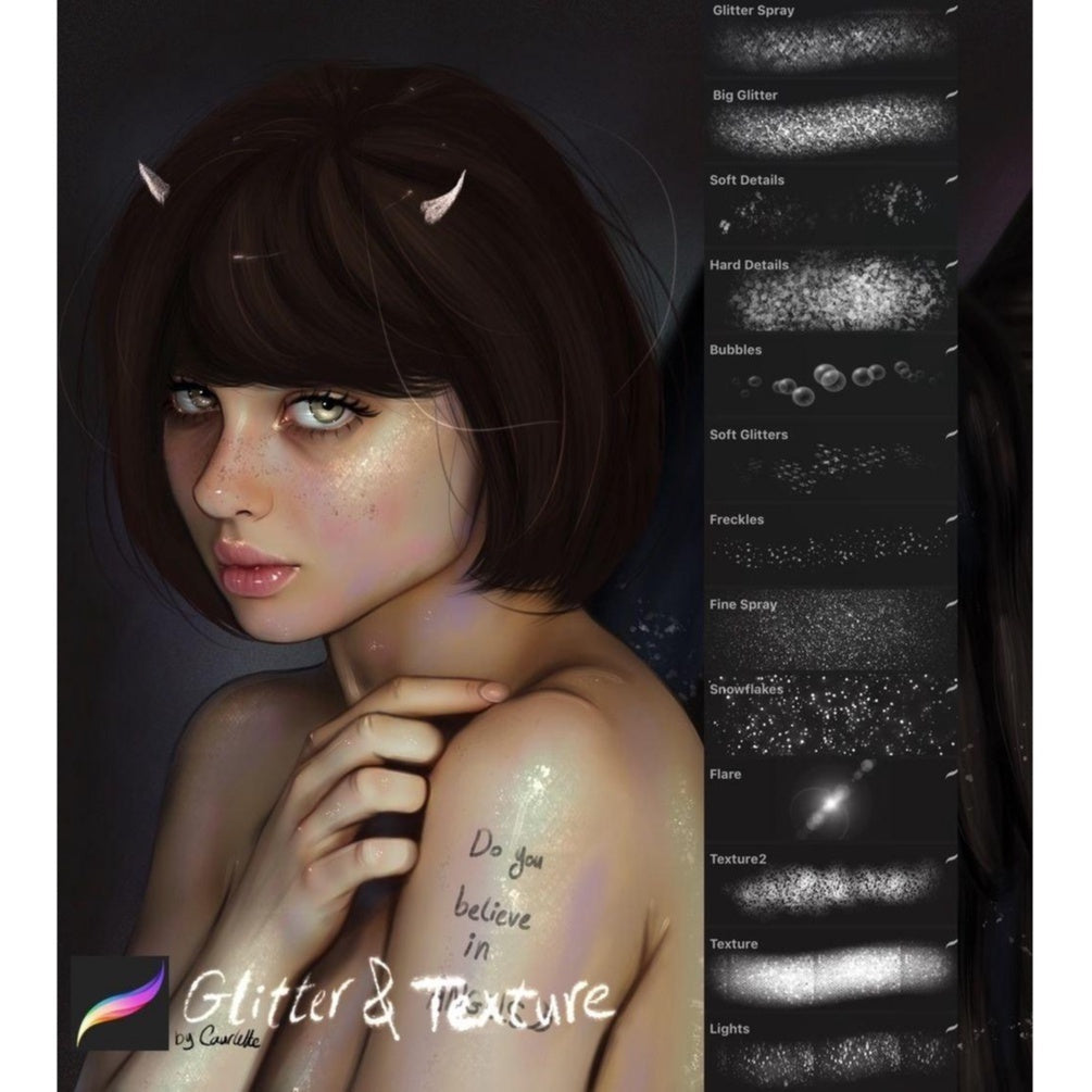 ProcreateGlitter_amp_Texture- Brushes