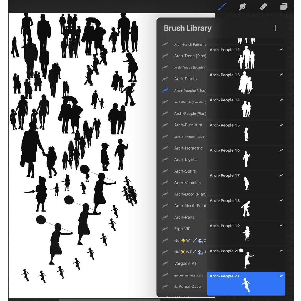 Procreate@@@ Procreate Architecture Brush/Hatch/Block Pack - Procreate Brushes