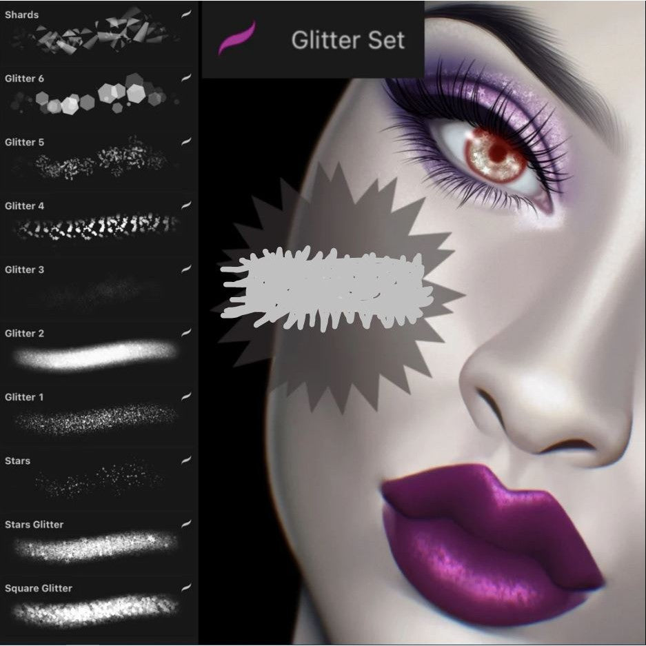 Procreate Glitter_Set- Procreate Brushes