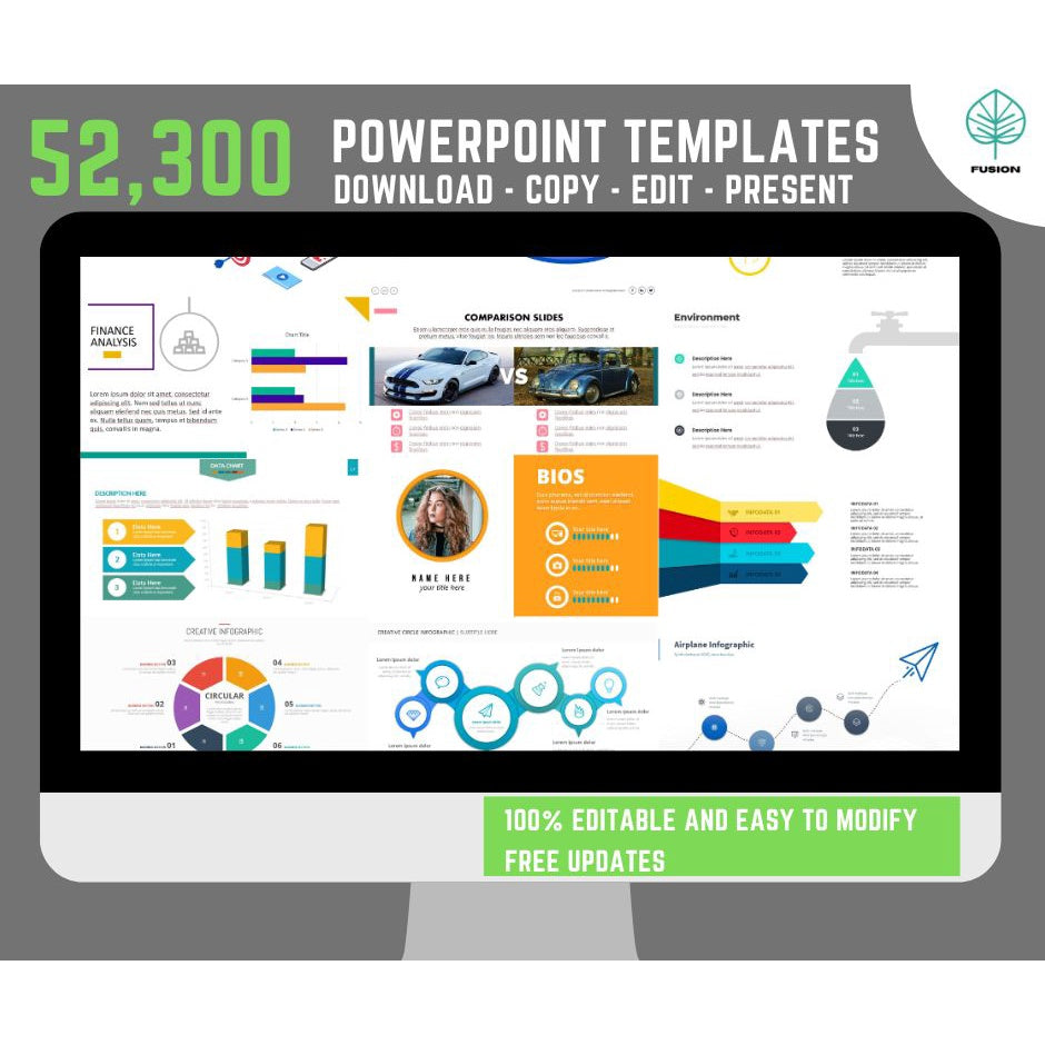 Animated Powerpoint Slides with 52300 Templates Compilation