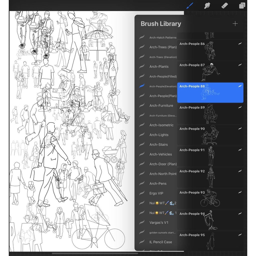Procreate@@@ Procreate Architecture Brush/Hatch/Block Pack - Procreate Brushes