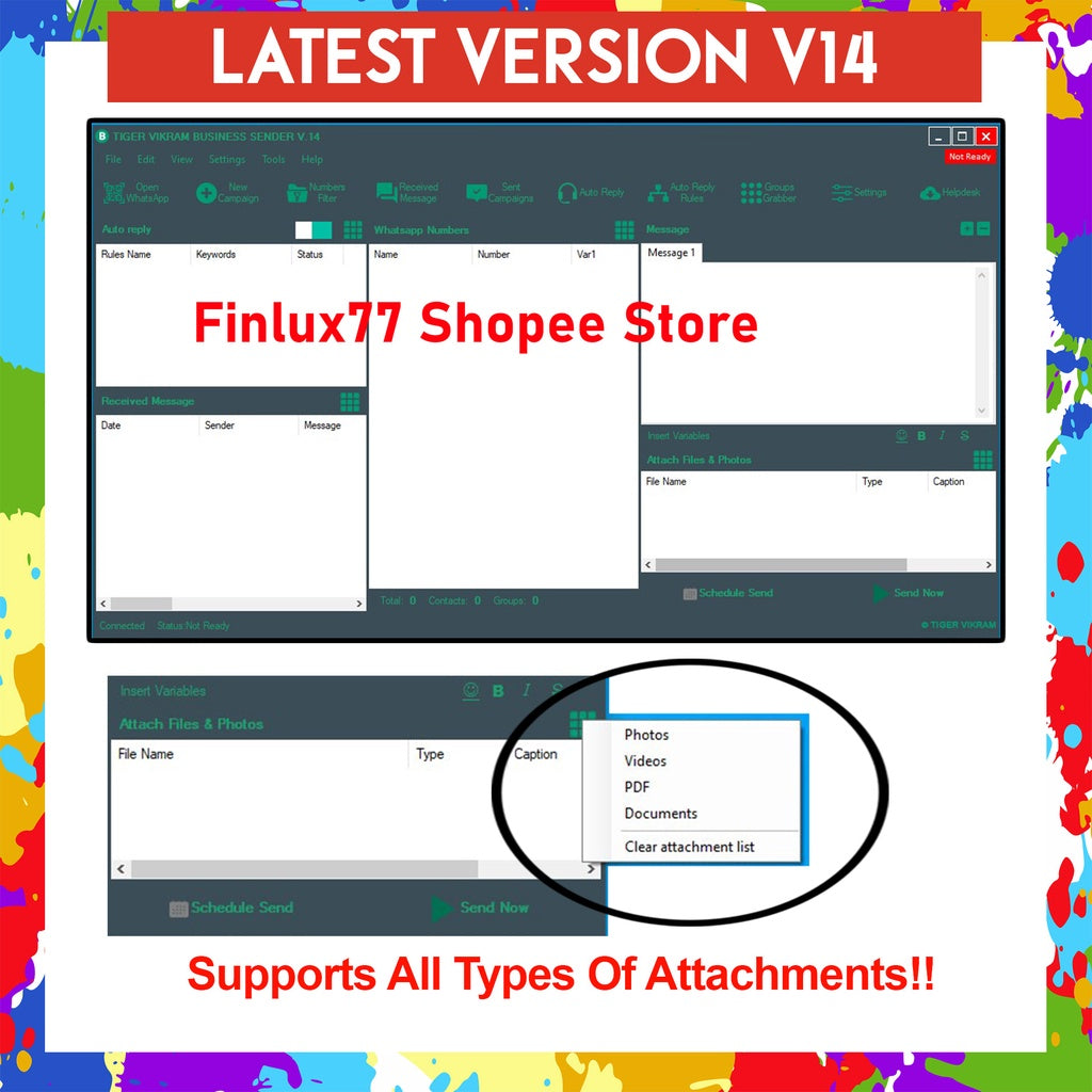 Business Sender Pro v26 / v11 Blaster (TIGER VIKRAM) | Simple Sender | 100% Genuine Product Key