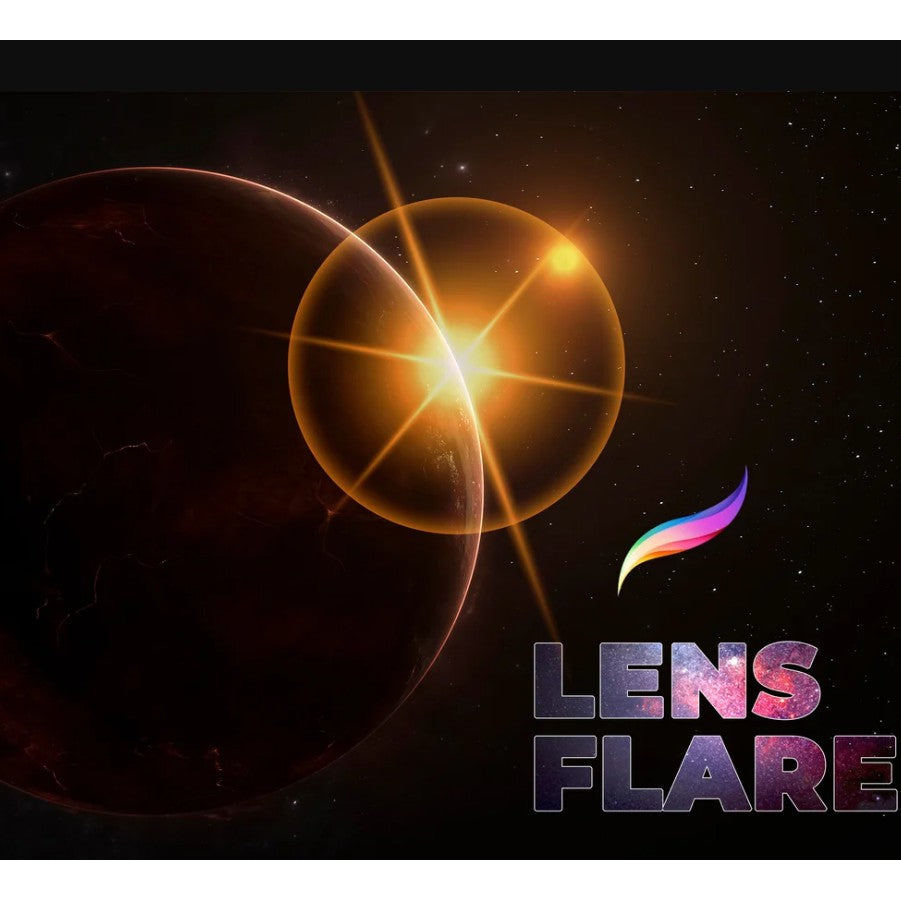 Procreate Lens_Flare_Free- Procreate Brushes