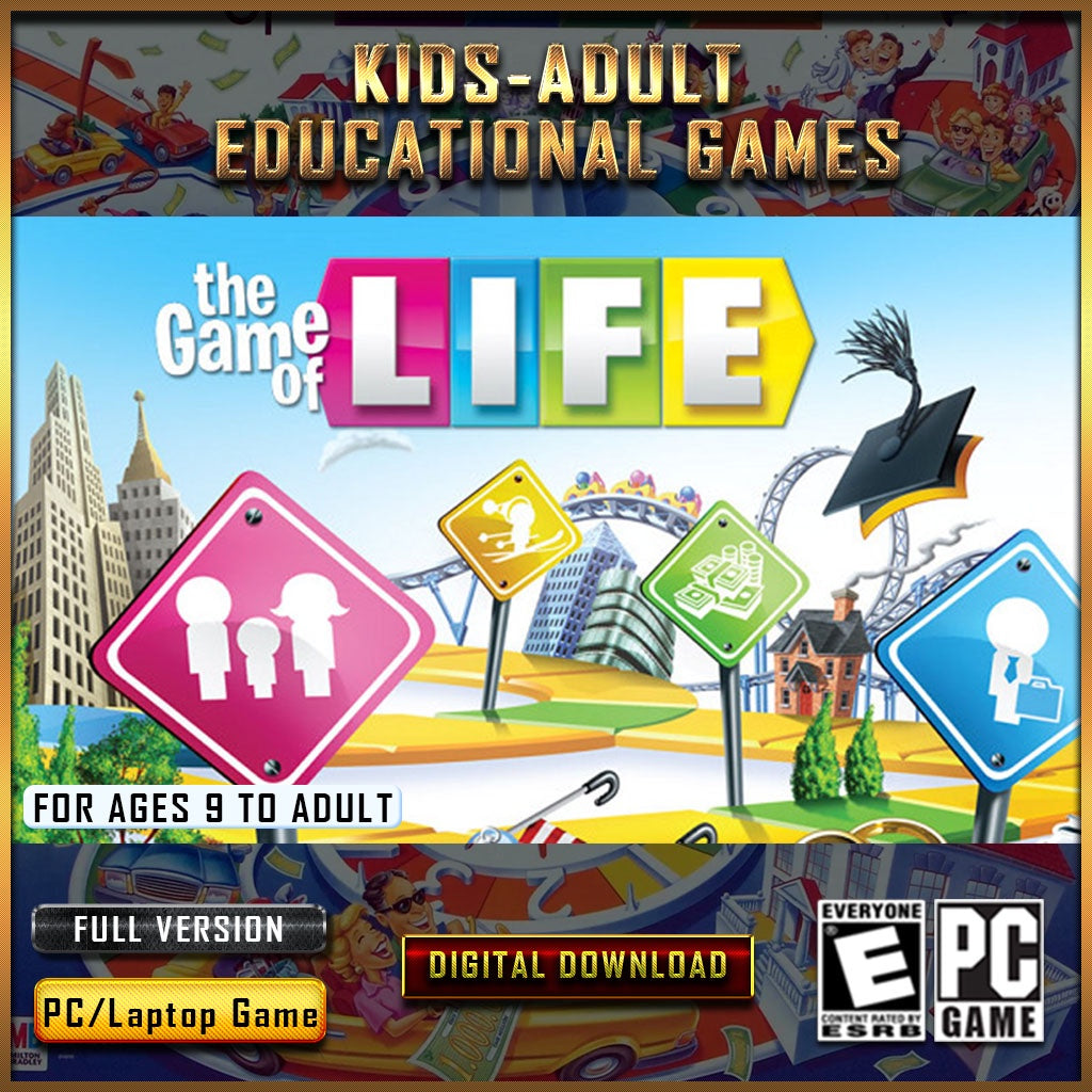 The Game of Life 1 & 2Kids-Adult Educational Games [PC GAME][ DIGITAL DOWNLOAD]Learning Games