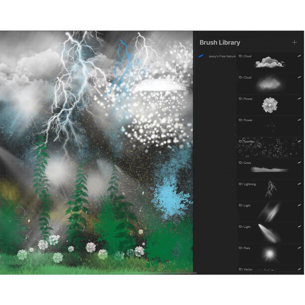 ProcreateJessy’s_Nature - Procreate Brushes