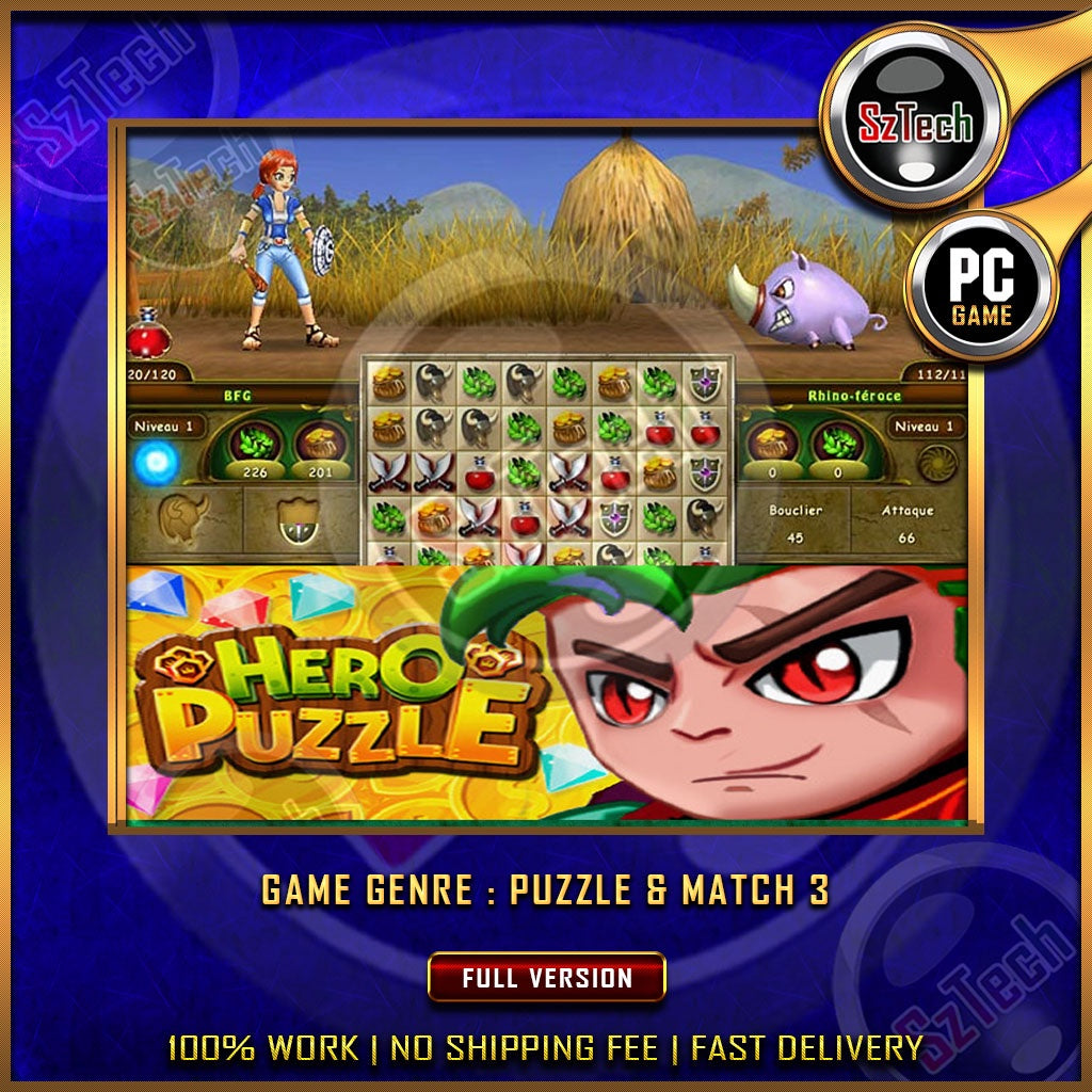 Puzzle Hero [PC GAME]  [ DIGITAL DOWNLOAD] Classic GamesPuzzle-Match 3Nostalgia Game