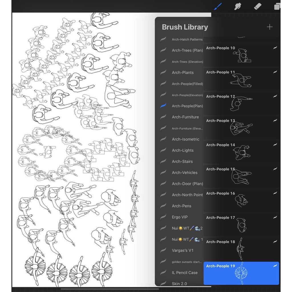 Procreate@@@ Procreate Architecture Brush/Hatch/Block Pack - Procreate Brushes