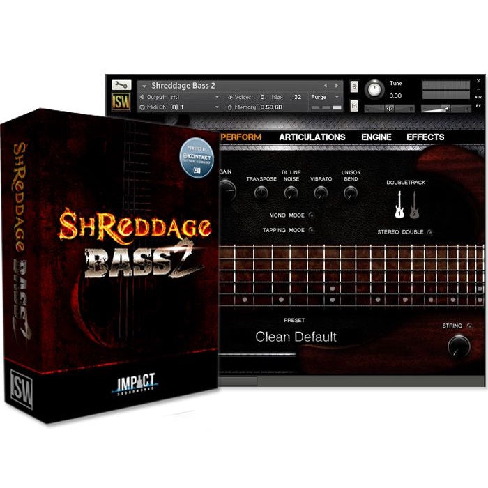 Shreddage 2 Bass  ImpactSoundWorks (Win/Mac) *Kontakt Library*