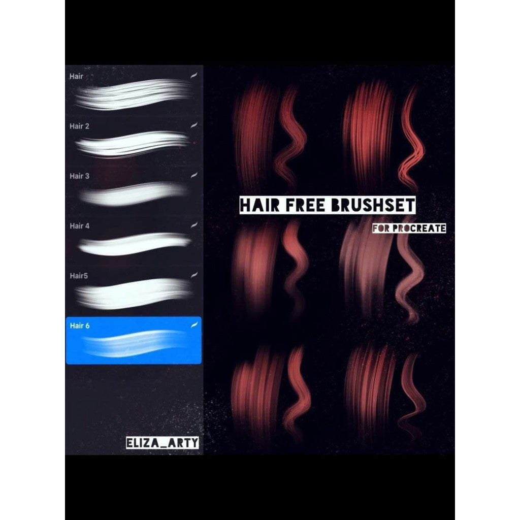 ProcreateHairFree- Procreate Brushes
